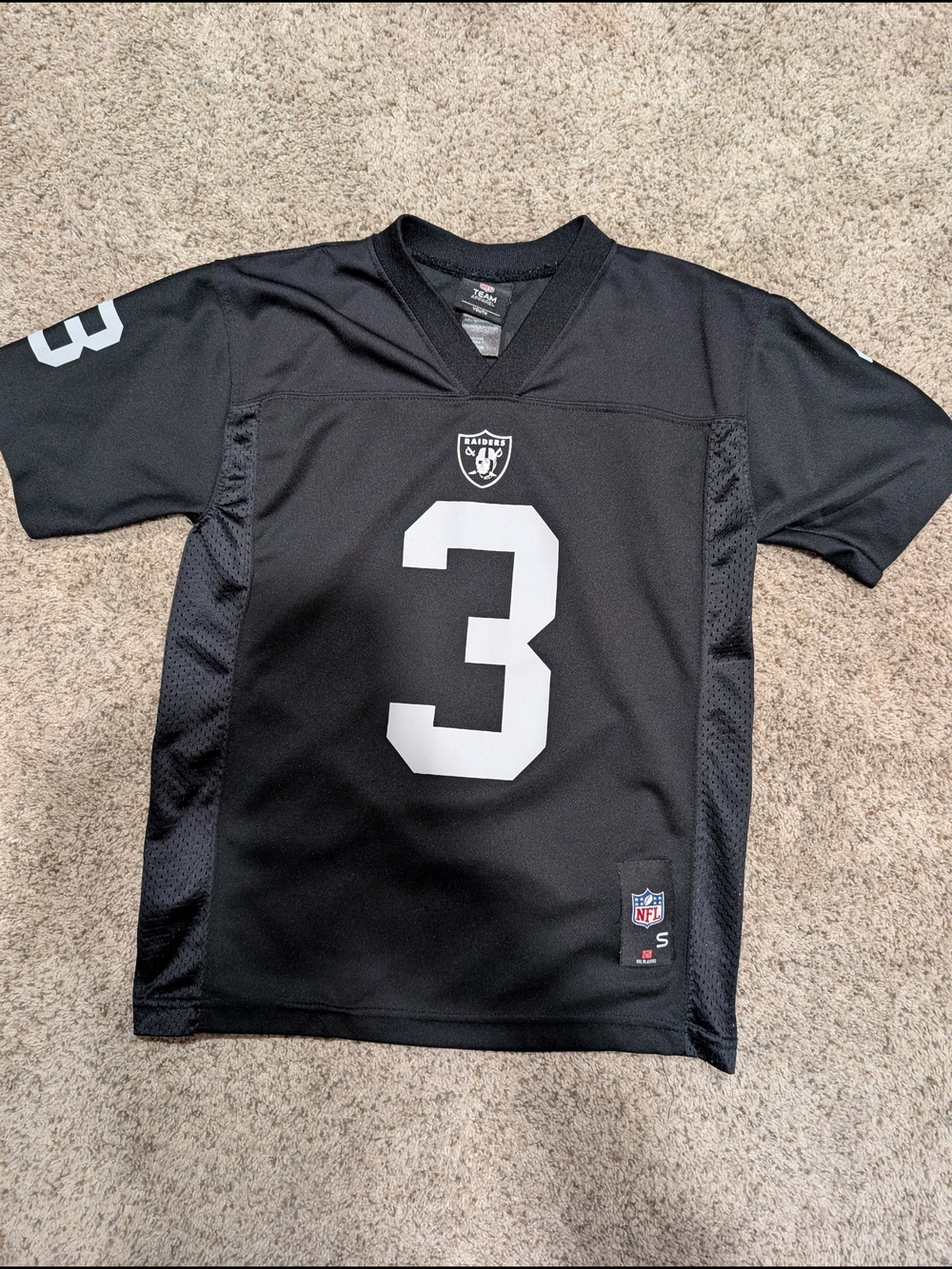Youth Official NFL Raiders Jersey #3 Carson Palmer